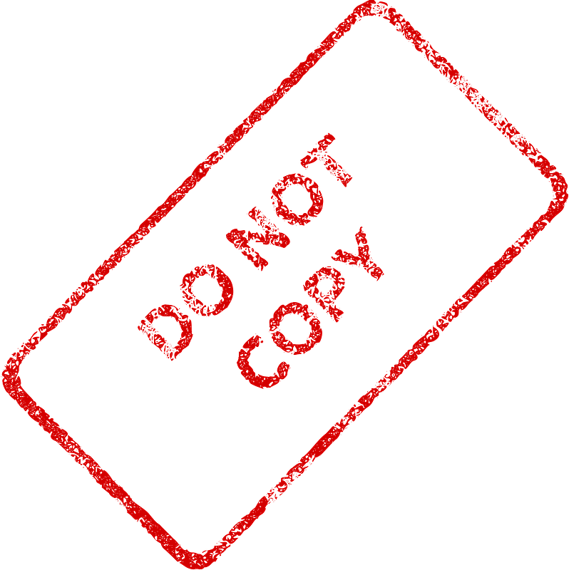 Do Not Copy Business Stamp