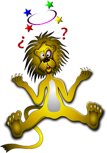 Lion with Black Eye