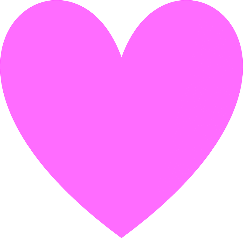 Transparent Magenta Loveheart