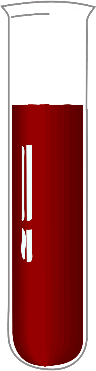 Test tube with blood