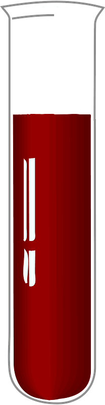 Test tube with blood