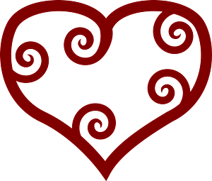 Valentine Red Maori Heart