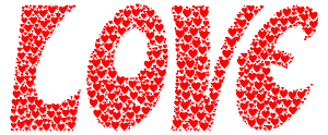 Love Hearts Typography