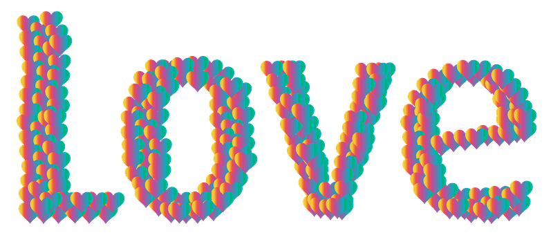 Love Heart Typography
