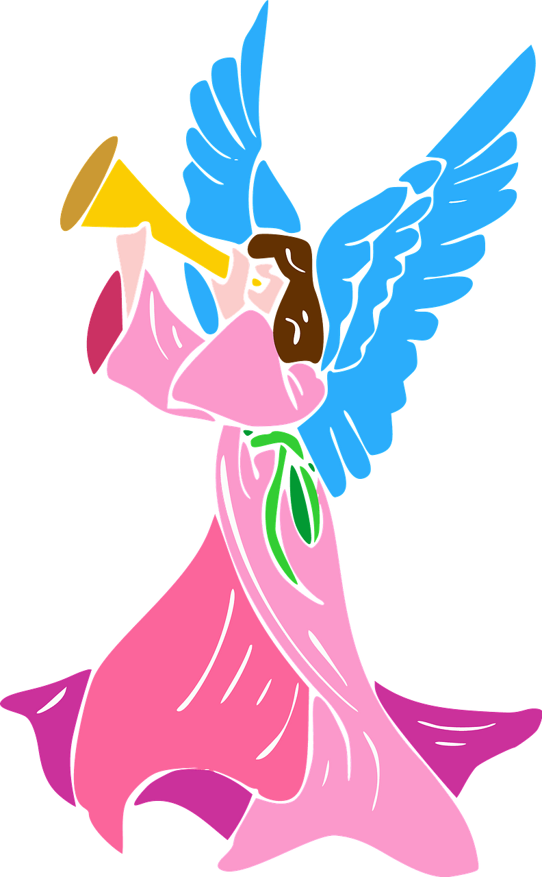 Angel blowing horn