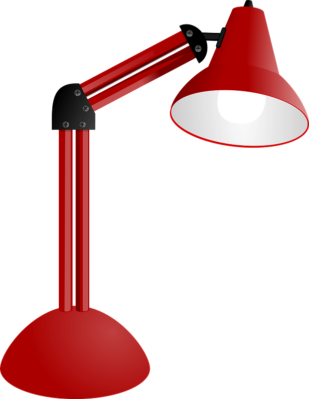 Red modern desk lamp