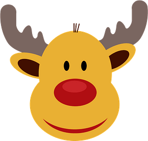 Christmas reindeer face