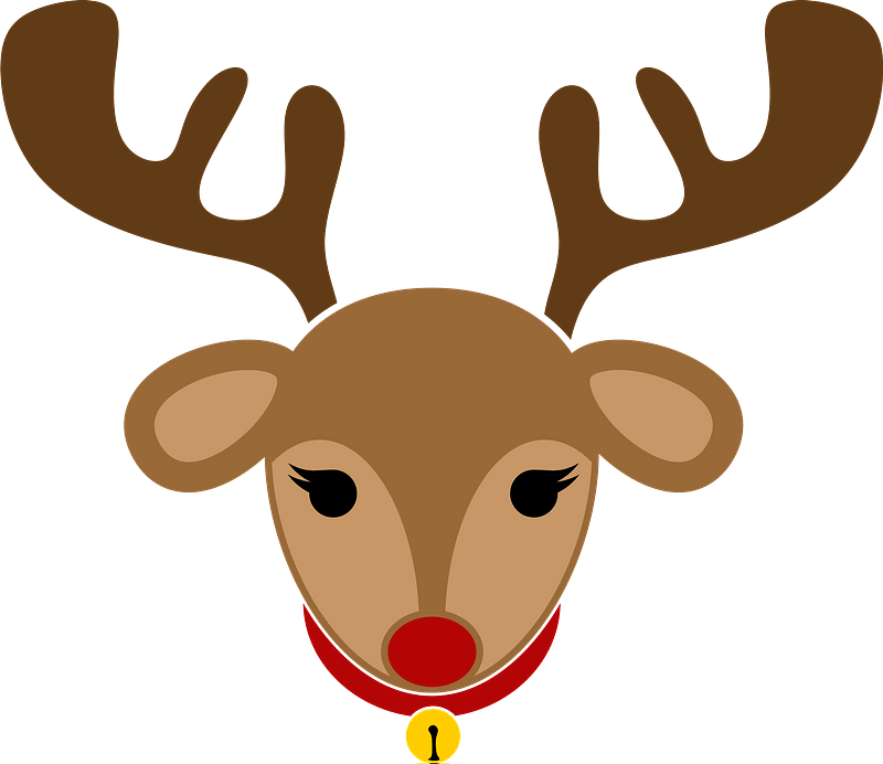 Christmas reindeer face