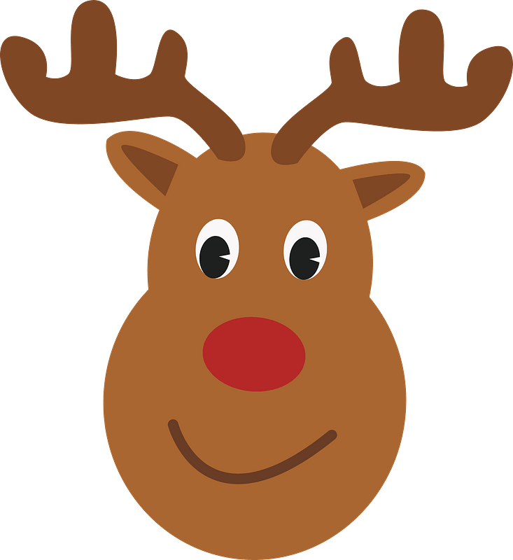Christmas reindeer face