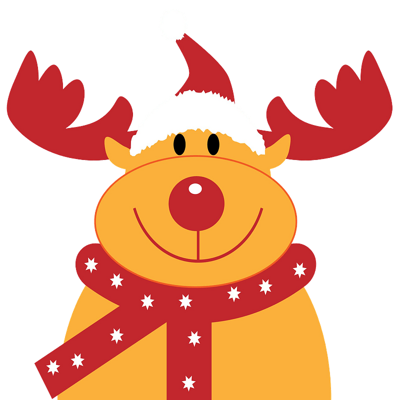 Christmas reindeer face