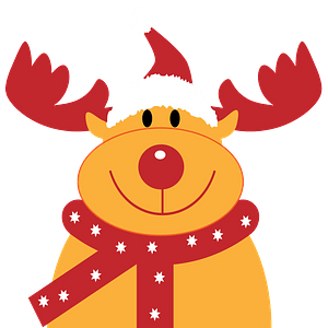Christmas reindeer face