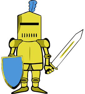 Knight in golden armor