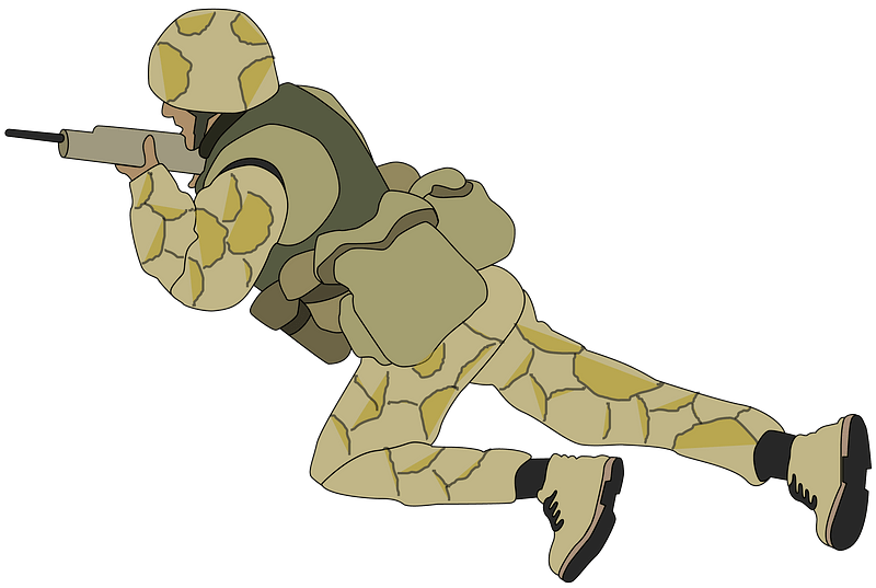 Soldier in camouflage