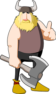 Viking with the battle axe