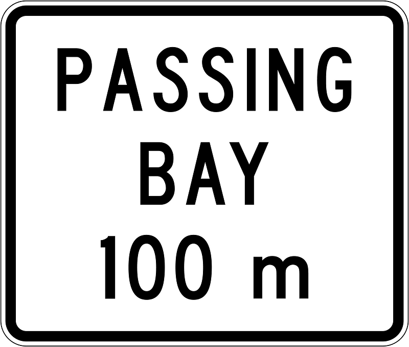New Zealand road sign A42-2 (100 m)