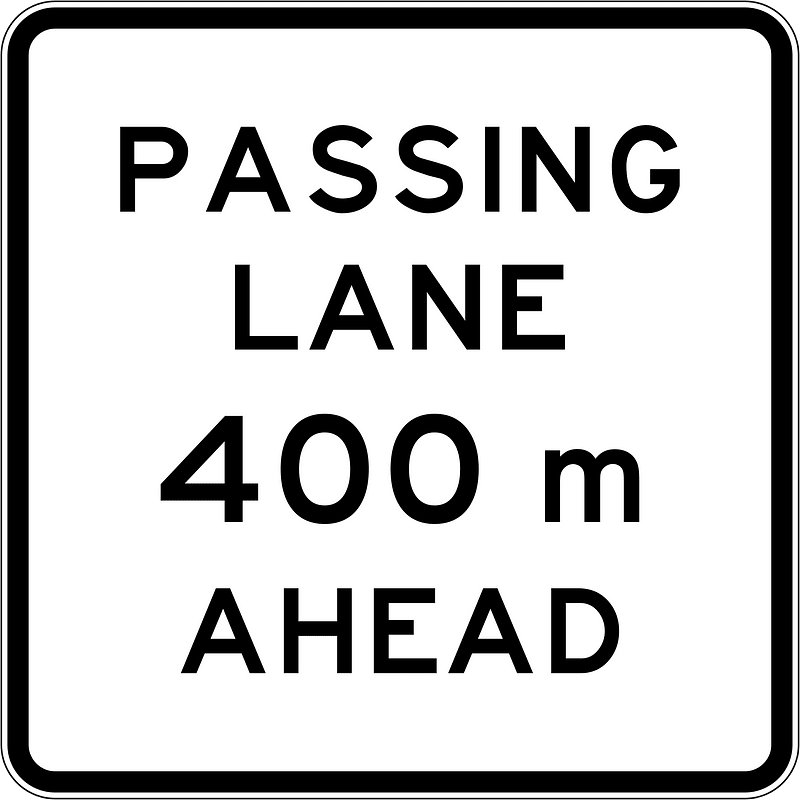 New Zealand road sign A42-1 (400 m)