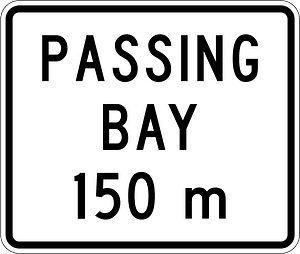 New Zealand road sign A42-2 (150 m) (obsolete)