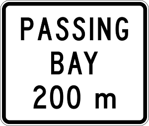 New Zealand road sign A42-2 (200 m)