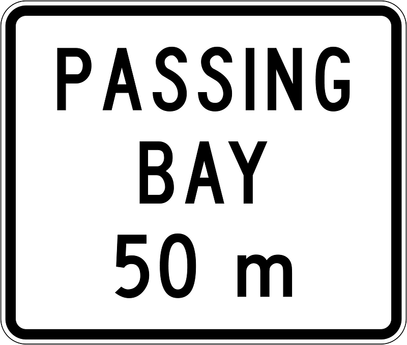 New Zealand road sign A42-2 (50 m)