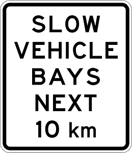 New Zealand road sign A42-3 (10 km) (obsolete)