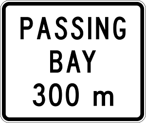 New Zealand road sign A42-2 (300 m)