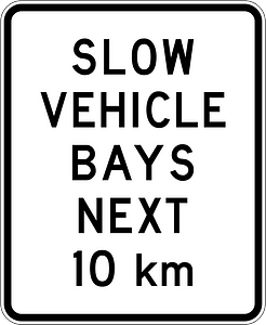 New Zealand road sign A42-3 (10 km)