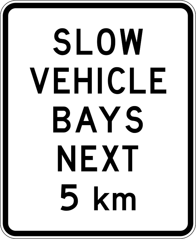 New Zealand road sign A42-3 (5 km)