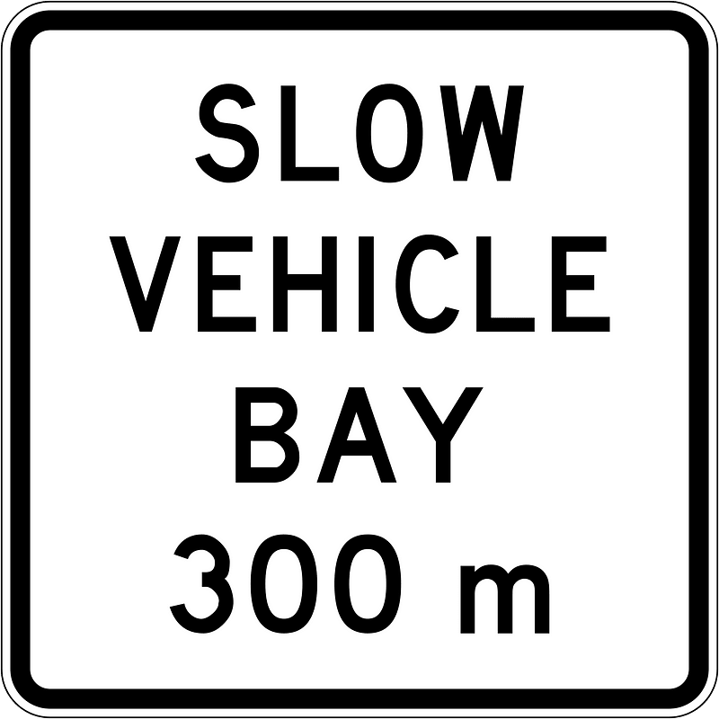 New Zealand road sign A42-4 (300 m)
