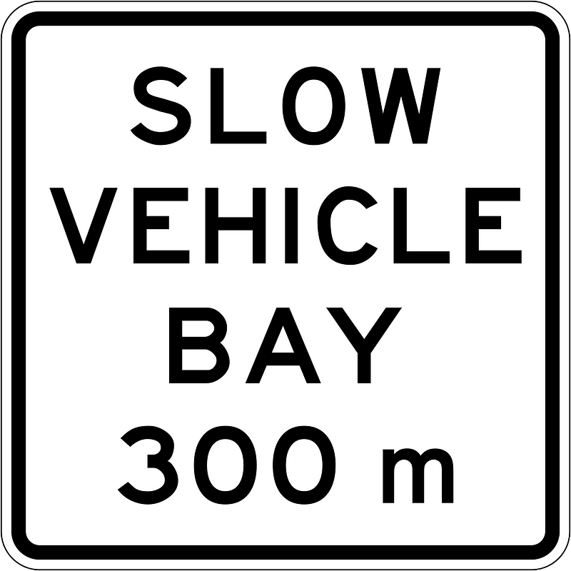 New Zealand road sign A42-4 (300 m) (obsolete)