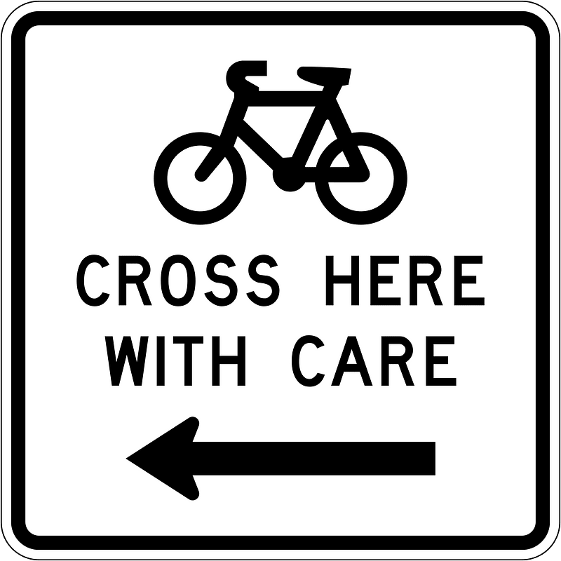 New Zealand road sign A43-3L (obsolete)