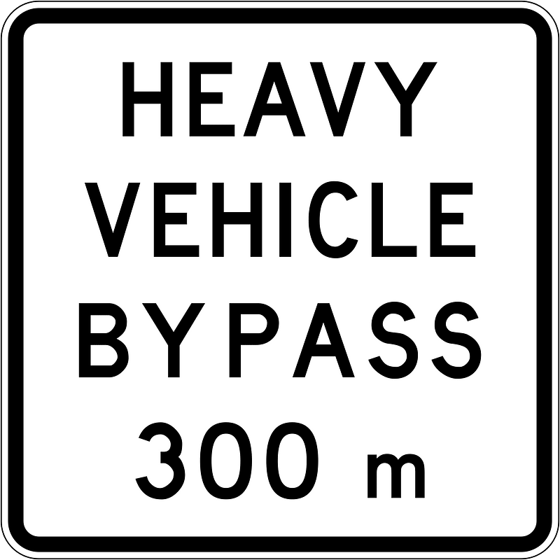New Zealand road sign A45-1 (300 m)