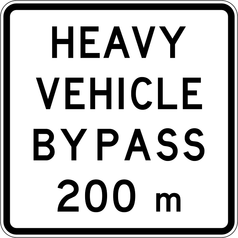 New Zealand road sign A45-1 (200 m)