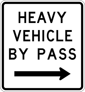 New Zealand road sign A45-2R (obsolete; white)