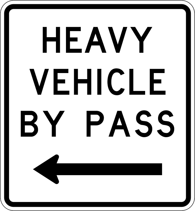 New Zealand road sign A45-2L (obsolete; white)