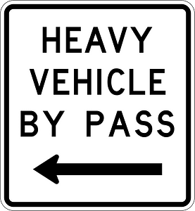 New Zealand road sign A45-2L (obsolete; white)