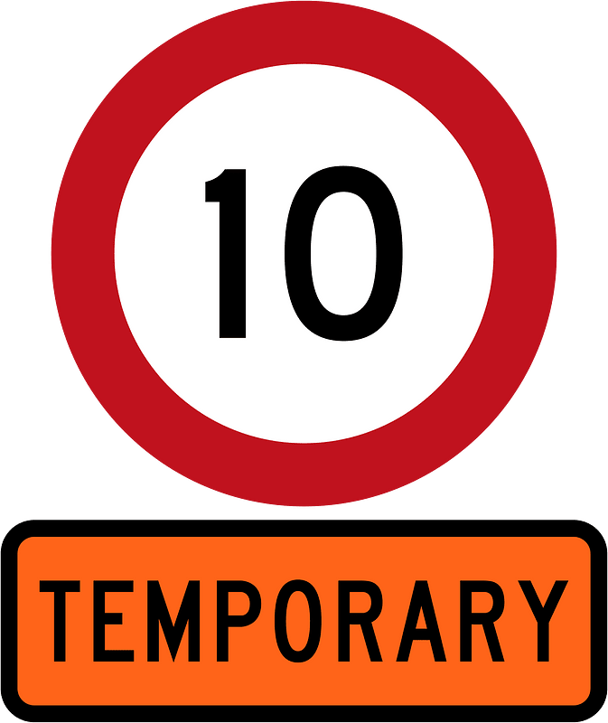 New Zealand road sign R1-1 (10) + R1-8