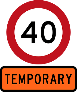 New Zealand road sign R1-1 (40) + R1-8