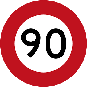 New Zealand road sign R1-1 (90) (obsolete)