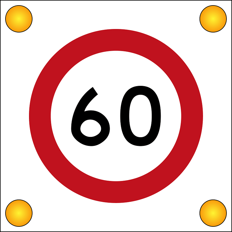 New Zealand road sign R1-2 (60)