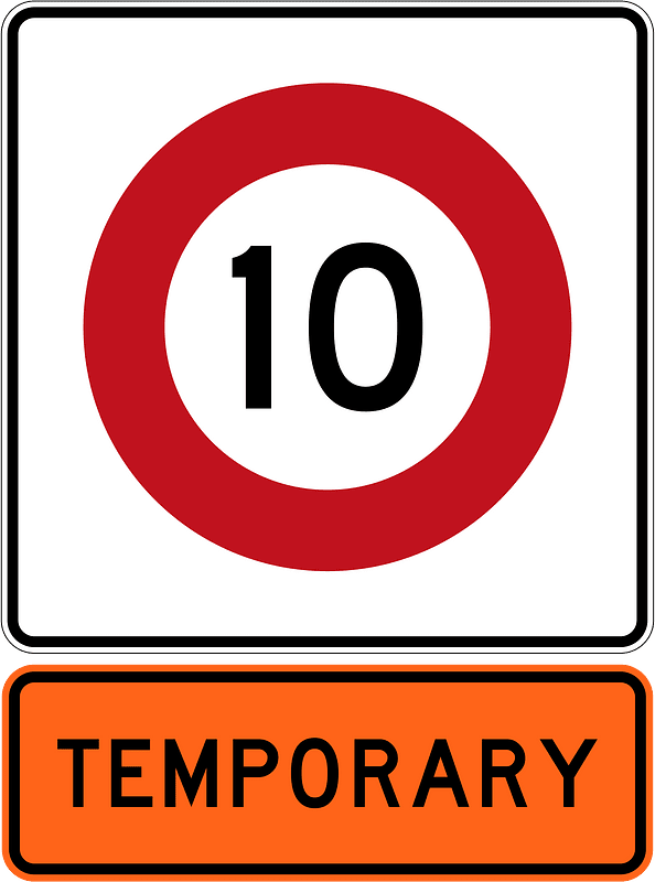 New Zealand road sign R1-8.1 (10) + R1-8.1 (1987–2016)