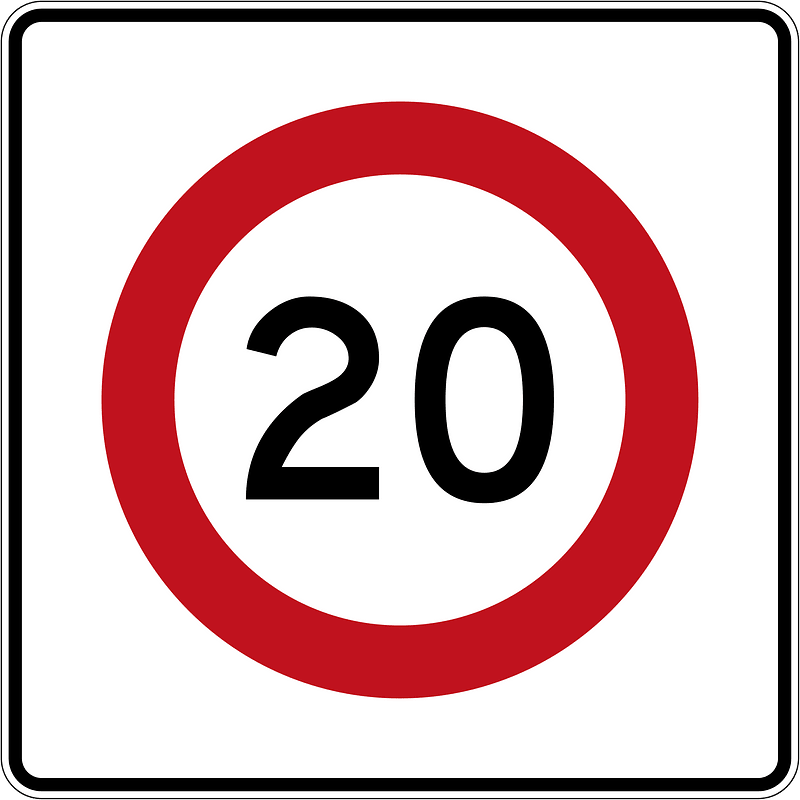 New Zealand road sign R1-8.1 (20)