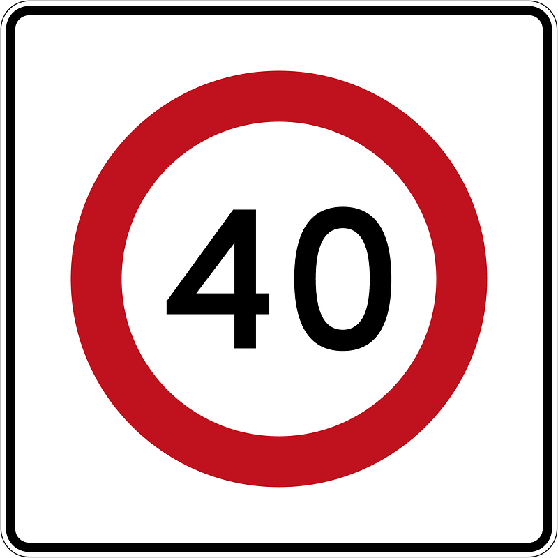 New Zealand road sign R1-8.1 (40)
