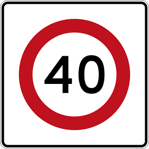New Zealand road sign R1-8.1 (40)