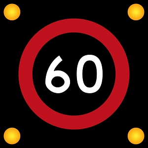 New Zealand road sign R1-2.1 (60)