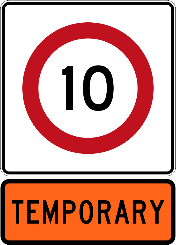 New Zealand road sign R1-8.1 (10) + R1-8.1