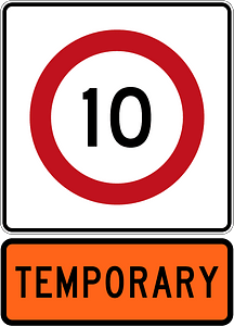 New Zealand road sign R1-8.1 (10) + R1-8.1