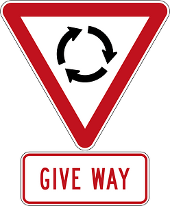 New Zealand road sign R2-3 + R2-7.1 (2005–2008)