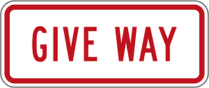 New Zealand road sign R2-7.1
