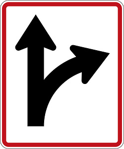 New Zealand road sign R4-3R
