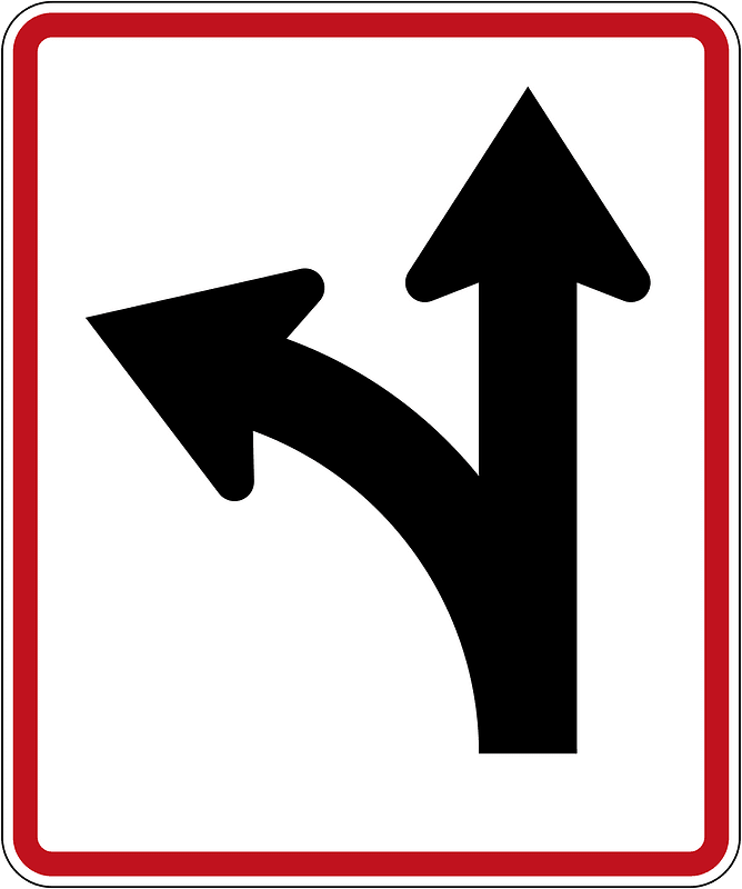 New Zealand road sign R4-3L